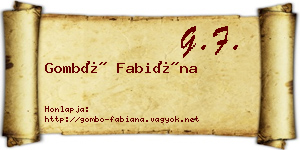 Gombó Fabiána névjegykártya